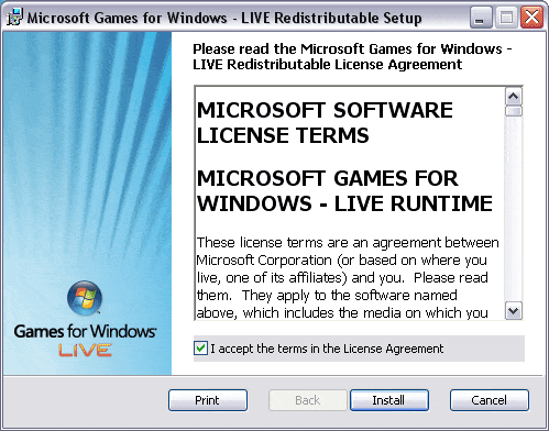 صورة اثناء تسطيب العاب الويندوز Microsoft Games for Windows