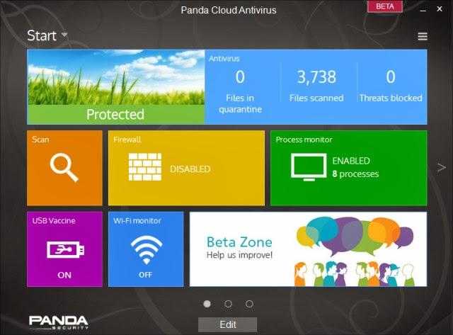 صورة من برنامج باندا انتي فيرس Panda Cloud Antivirus 2.9 Beta