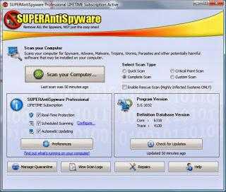 تحميل برامج مكافحة التجسس SuperAntiSpyware