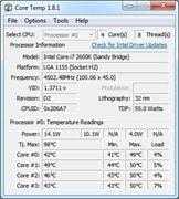 برنامج معرفة نوع البروسيسور ودرجة حرارة المعالج Core Temp 1.8.15