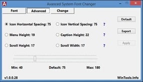 برنامج تغيير خط الويندوز Advanced System Font Changer 1.0.0.283