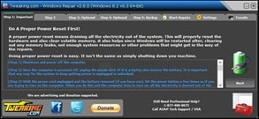 برنامج إصلاح مشاكل الويندوز والهارد المجانى Windows Repair 4.04